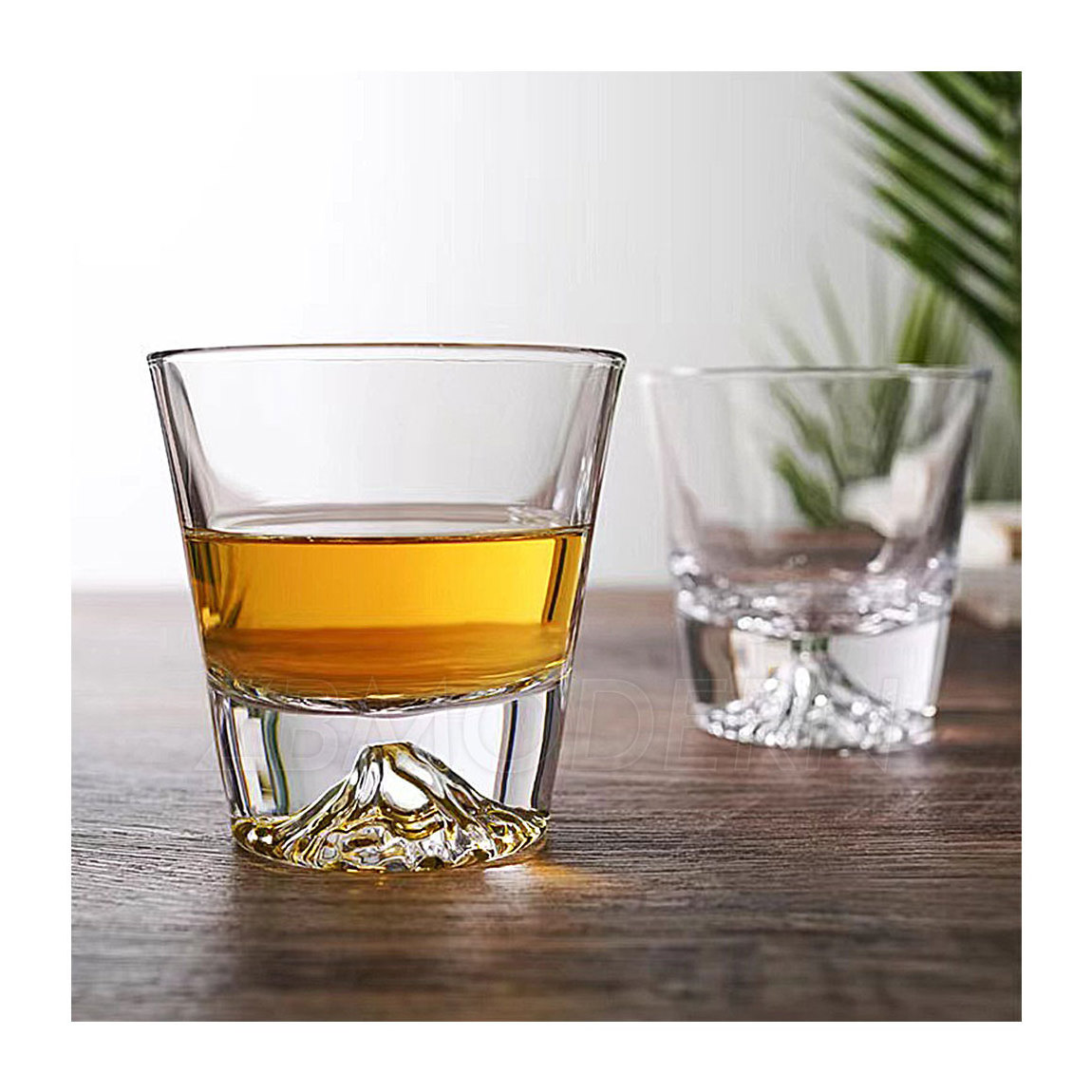 Japanese Style Hot Thicken Bottom Fuji Crystal Sober Up Glass Whisky Wine Cups Ice Drinking Tumbler Glasses