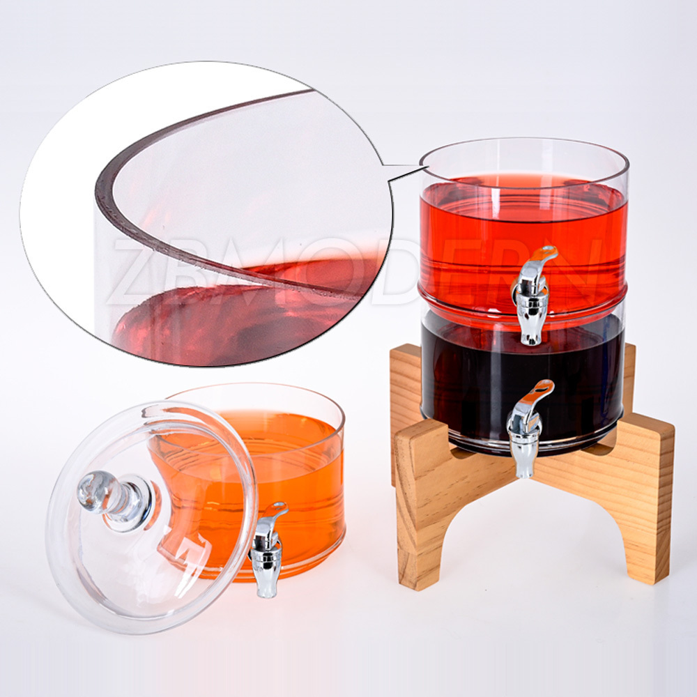 hot Sale amazon drink dispenser machine 3 Layer stack cold juice glass drink dispenser with tap stand