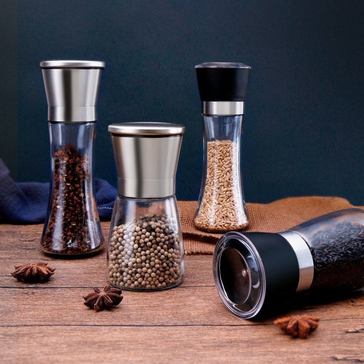 Stainless Steel Salt Spice & Pepper Grinder Set With High Quality Ceramic Core ,Herb Grinder/Herb Mill/Spicy Grinder