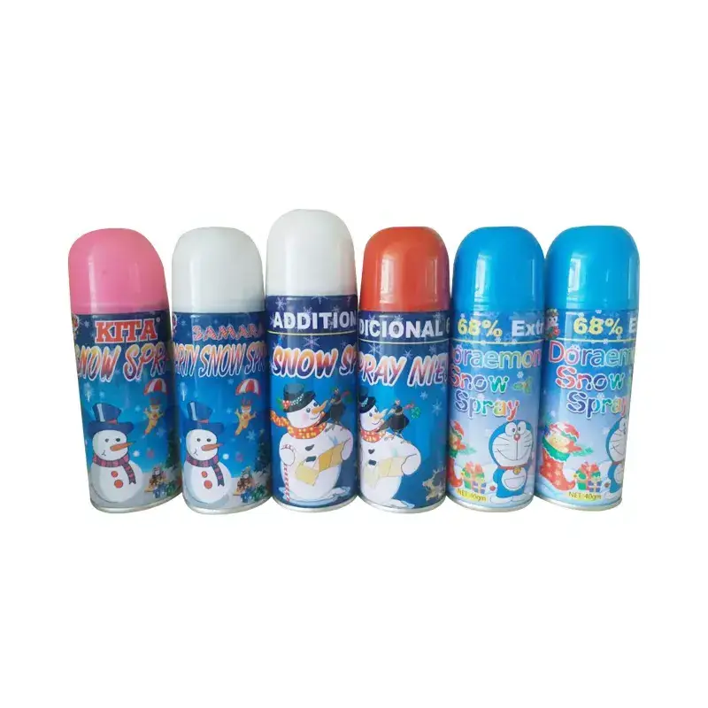 colorful celebrate festival holiday party carnival snow foam spray espuma de nieve carnaval