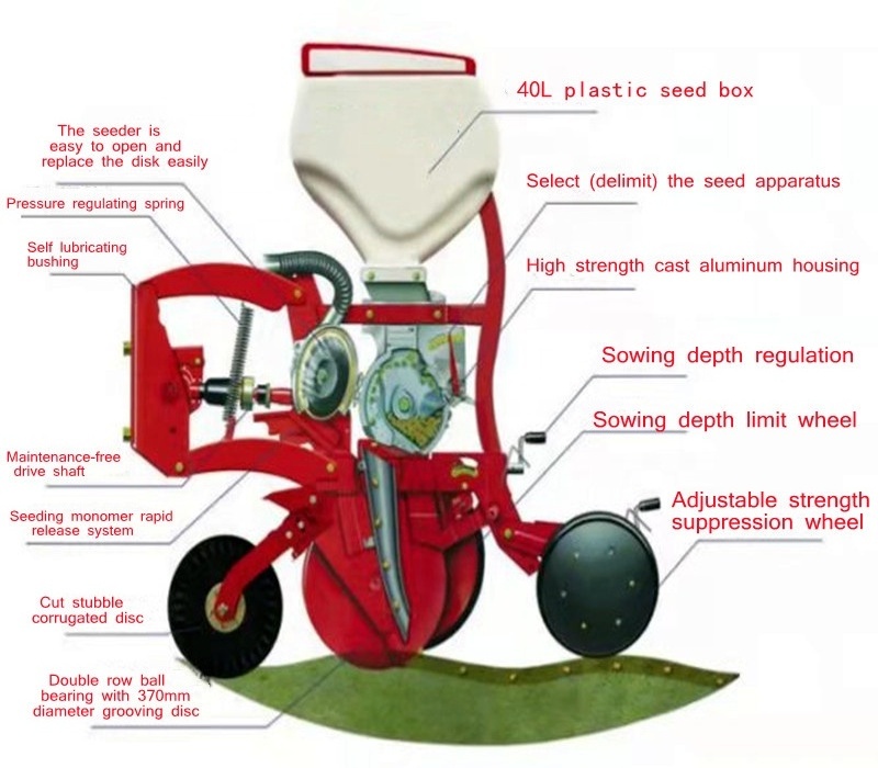 Pneumatic corn seeder Vacuum corn/soybean planter corn seed planting machine