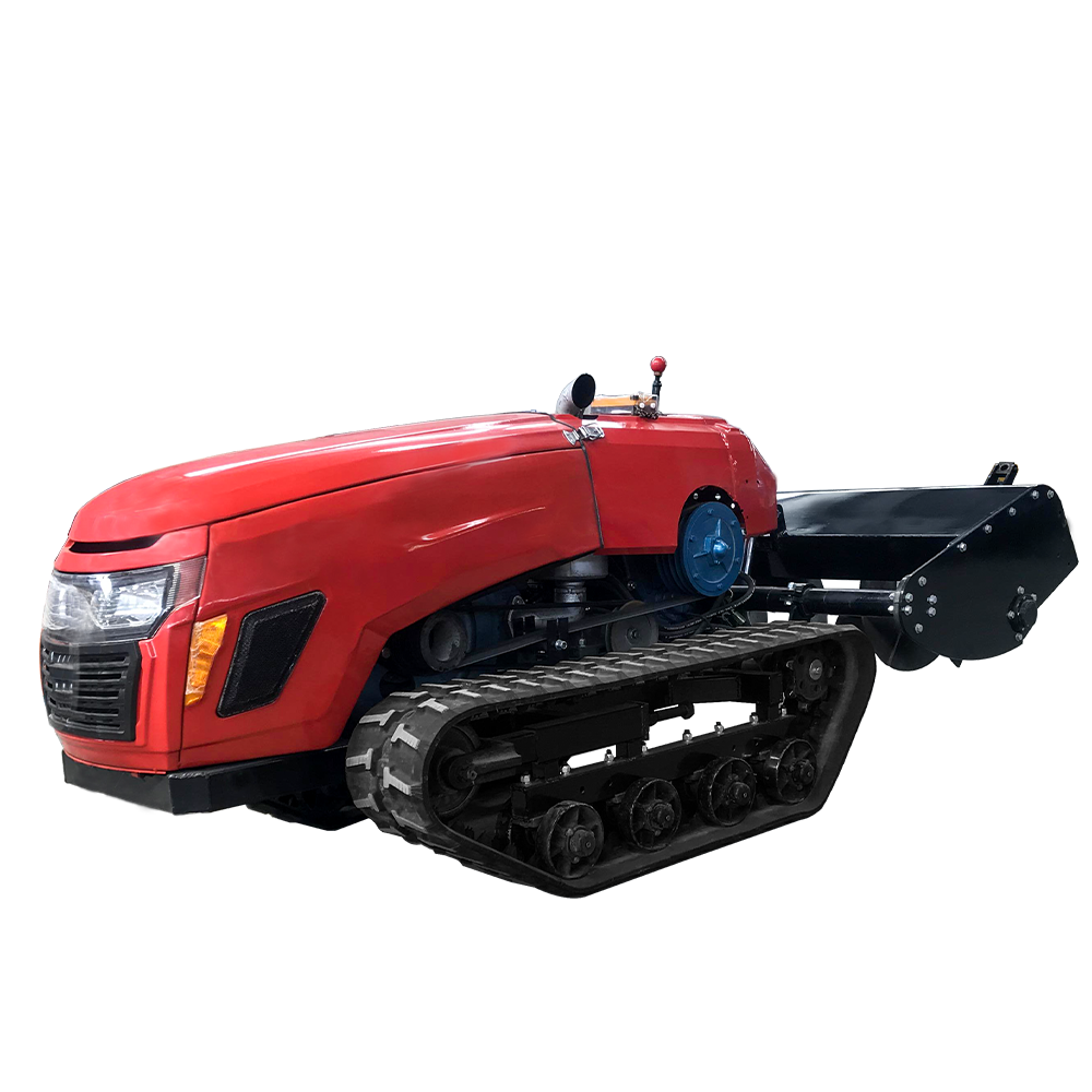 CE EPA certification Ride-on rotary tiller for sale with five functions and electric start  agricultural crawler tractor rotary