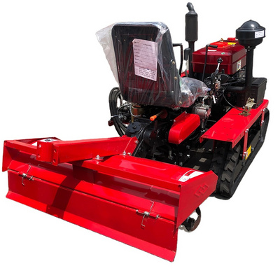 25HP Small Crawler Tractor Farm Orchard  Mini Tractor with Rotary Tiller Plow Various Agricultural Machinery