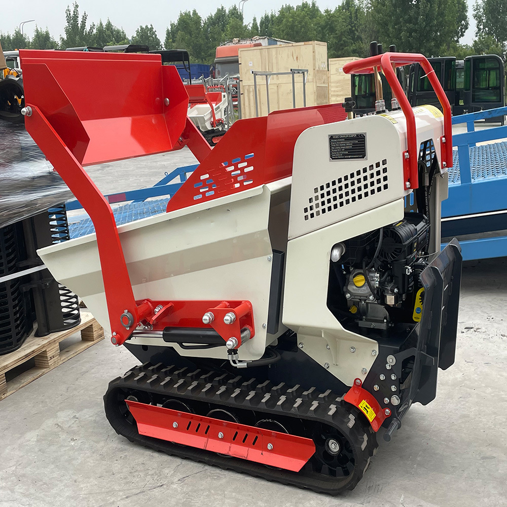 Factory crawler tipper truck vehicles small transporter flexible crawler 500kg mini tracked dumper for sale