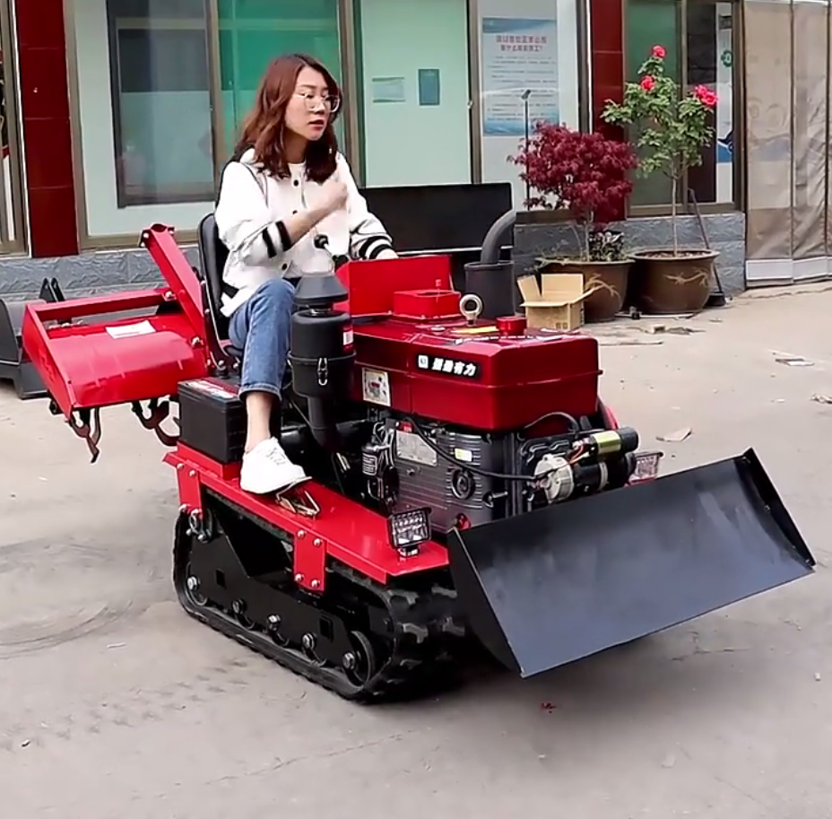 Attractive price amphibious 25 horsepower cultivated land crawler tractor Farm cultivator rotary tiller