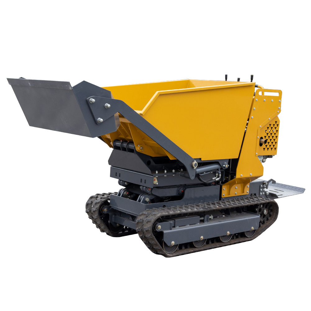 HT500 500KG Loading Track Mini Lift Dumper with Hydraulic Tipping Power Barrow