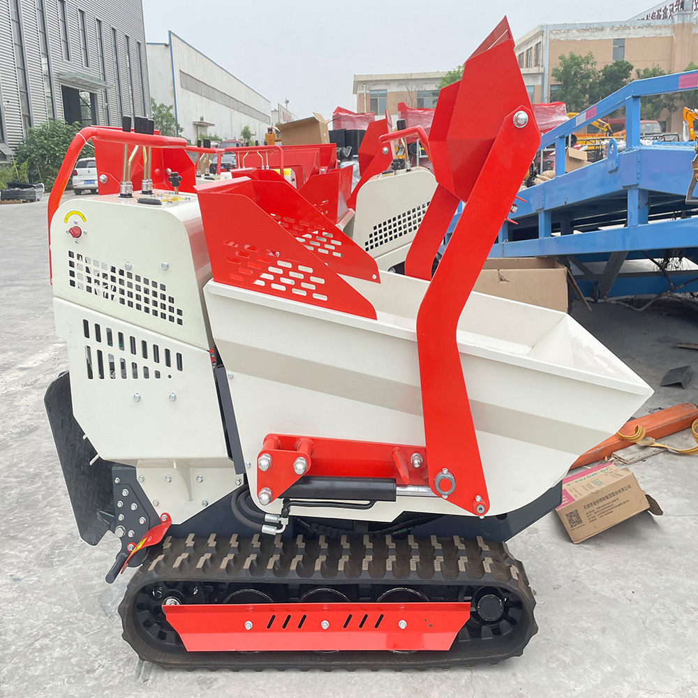 Factory crawler tipper truck vehicles small transporter flexible crawler 500kg mini tracked dumper for sale