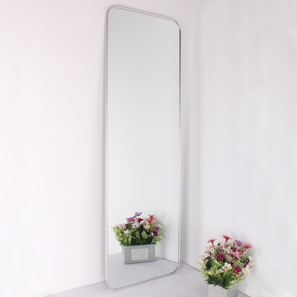 Full length mirror floor-to-ceiling mirror standing or wall aluminum mirror, full length mirror, large rectangular bedroom