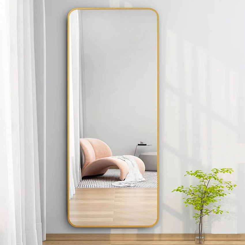 manufacturer decorative metal gold antique mirror glass aluminum metal frame wall mirrors for home decor