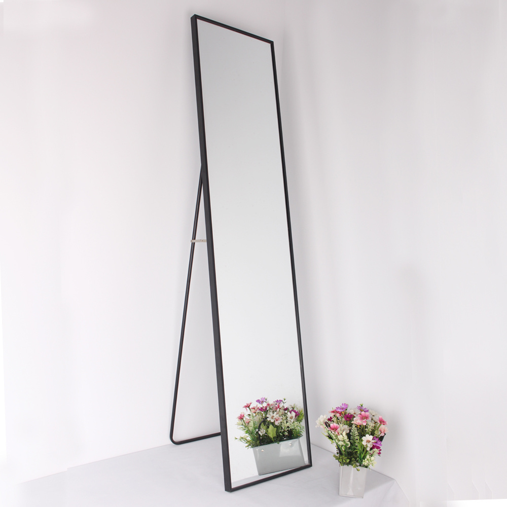 Full length mirror floor-to-ceiling mirror standing or wall aluminum mirror, full length mirror, large rectangular bedroom