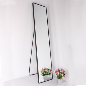 Full length mirror floor-to-ceiling mirror standing or wall aluminum mirror, full length mirror, large rectangular bedroom