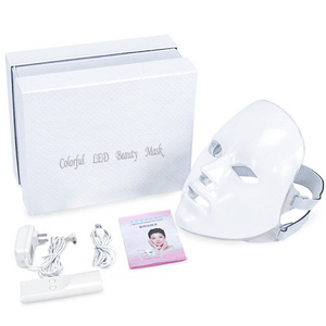 Pro Wireless 7 Color LED Mask for Face Photon Red Light For Healthy Skin Rejuvenation Therapy Facial Skin Care Mask