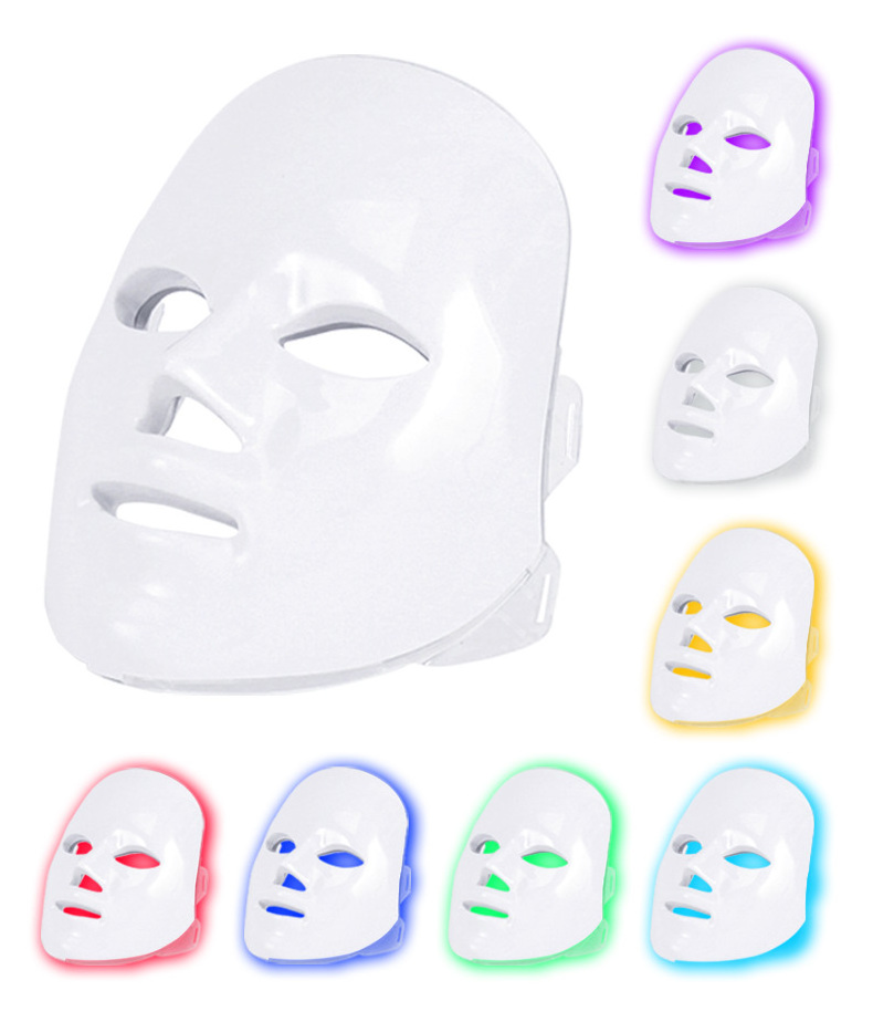 Pro Wireless 7 Color LED Mask for Face Photon Red Light For Healthy Skin Rejuvenation Therapy Facial Skin Care Mask