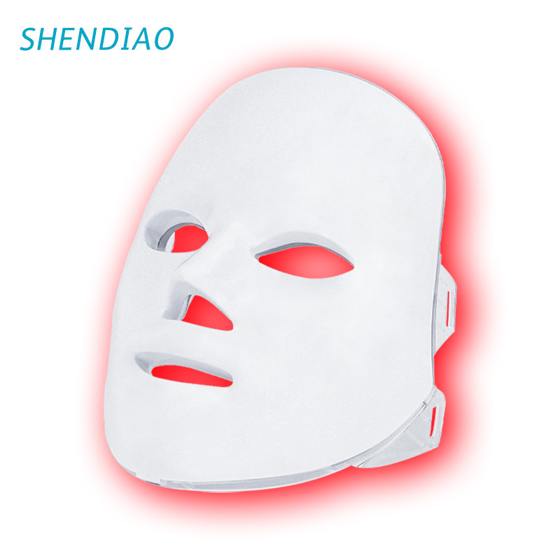 Pro Wireless 7 Color LED Mask for Face Photon Red Light For Healthy Skin Rejuvenation Therapy Facial Skin Care Mask