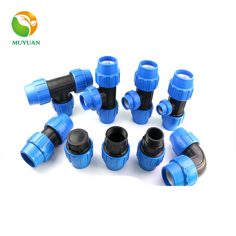 HDPE compression fittings PP fittings PE pipe compression connector for agriculture irrigation system for water supply