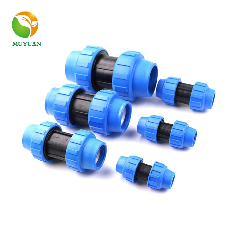 HDPE compression fittings PP fittings PE pipe compression connector for agriculture irrigation system for water supply