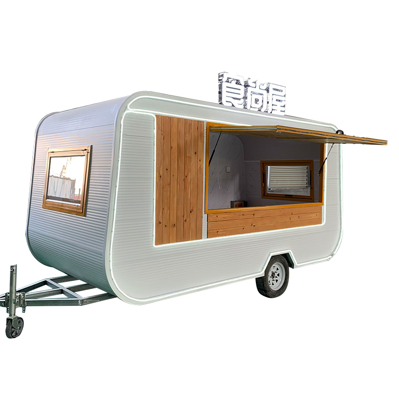 Mobile kitchen airstream catering fully equipped bbq grill food trailer remorque pizza oven food truck