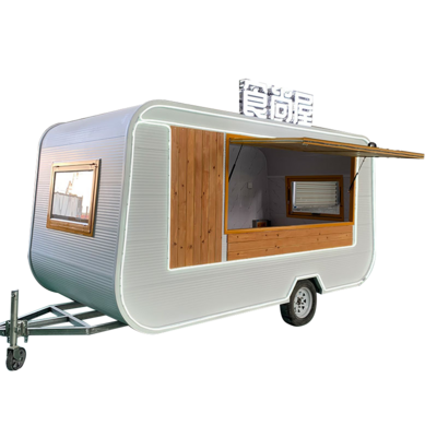 Mobile kitchen airstream catering fully equipped bbq grill food trailer remorque pizza oven food truck