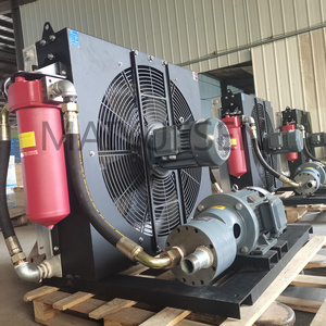 Self-circulating wind cooled oil cooler fan Air cooled hydraulic oil cooler heat exchanger with 5.5kw 7kw 10kw power motor