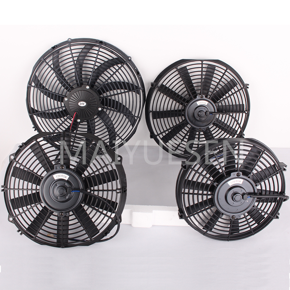 Axial Flow motor fan 12V 24V fan for air cooled oil cooler 8 inch 10 inch 12 inch 14 inch