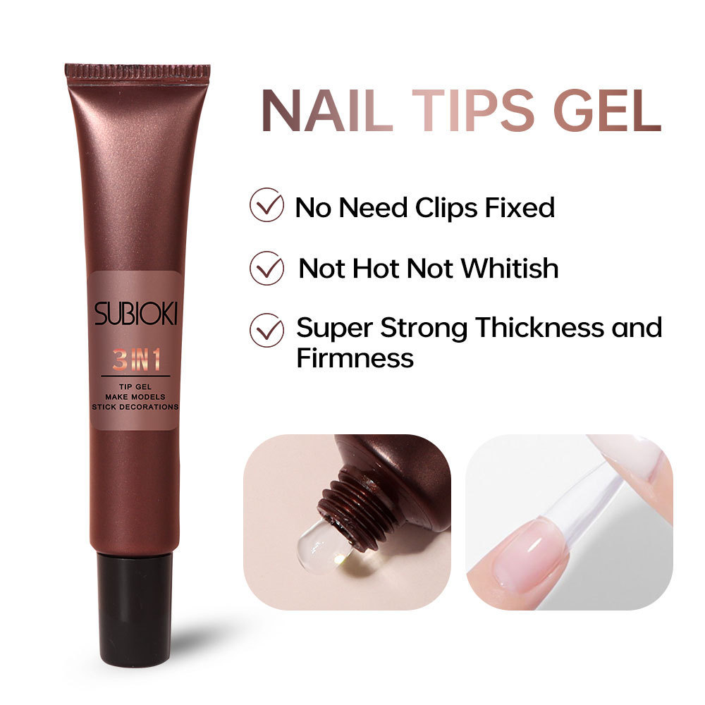 Professional Customized Rhinestone Nail Gel Glue In Tube for nails Adhesive Sticky Gel for Nail Tips