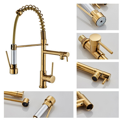 New Products Modern Design 3 Way European Kitchen Faucet Commercial Pull Out Kitchen Water Faucet