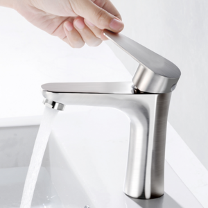 High Quality Single Hole Hot And Cold Bathroom Basin Faucets  Stainless Steel Water Mixer Tap