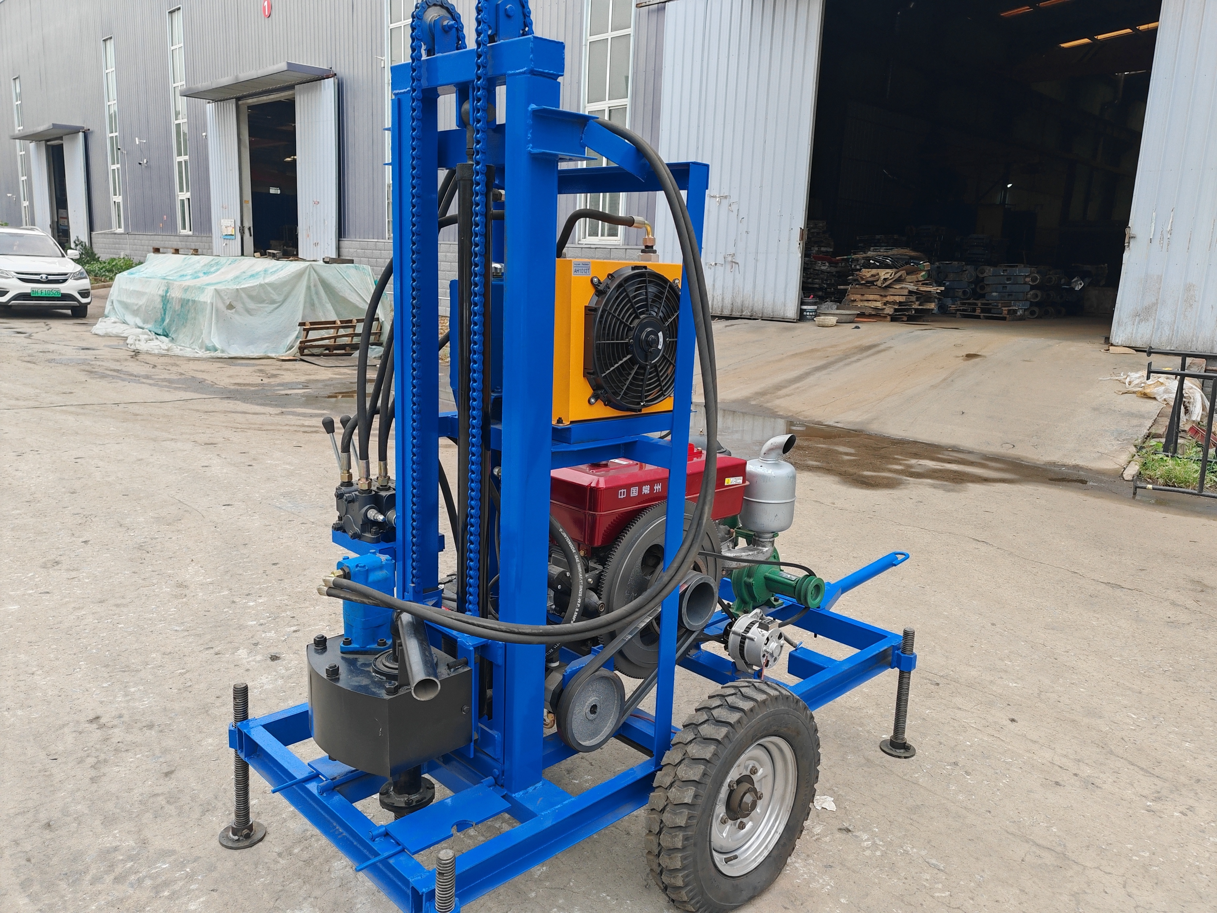 NK simple homemade mini portable commercial drilling rig 100m drilling rig small water well drilling rig for sale