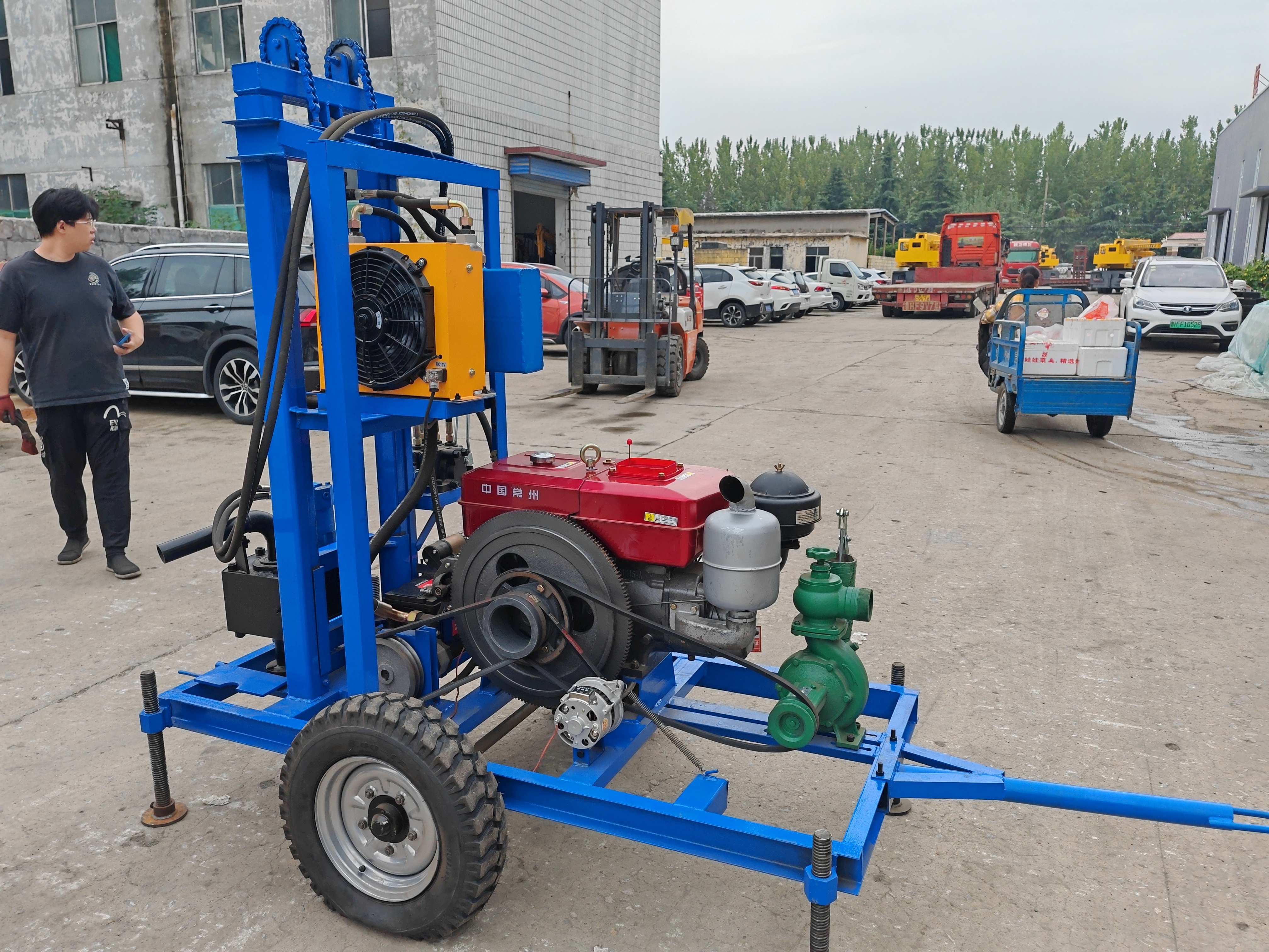 NK simple homemade mini portable commercial drilling rig 100m drilling rig small water well drilling rig for sale