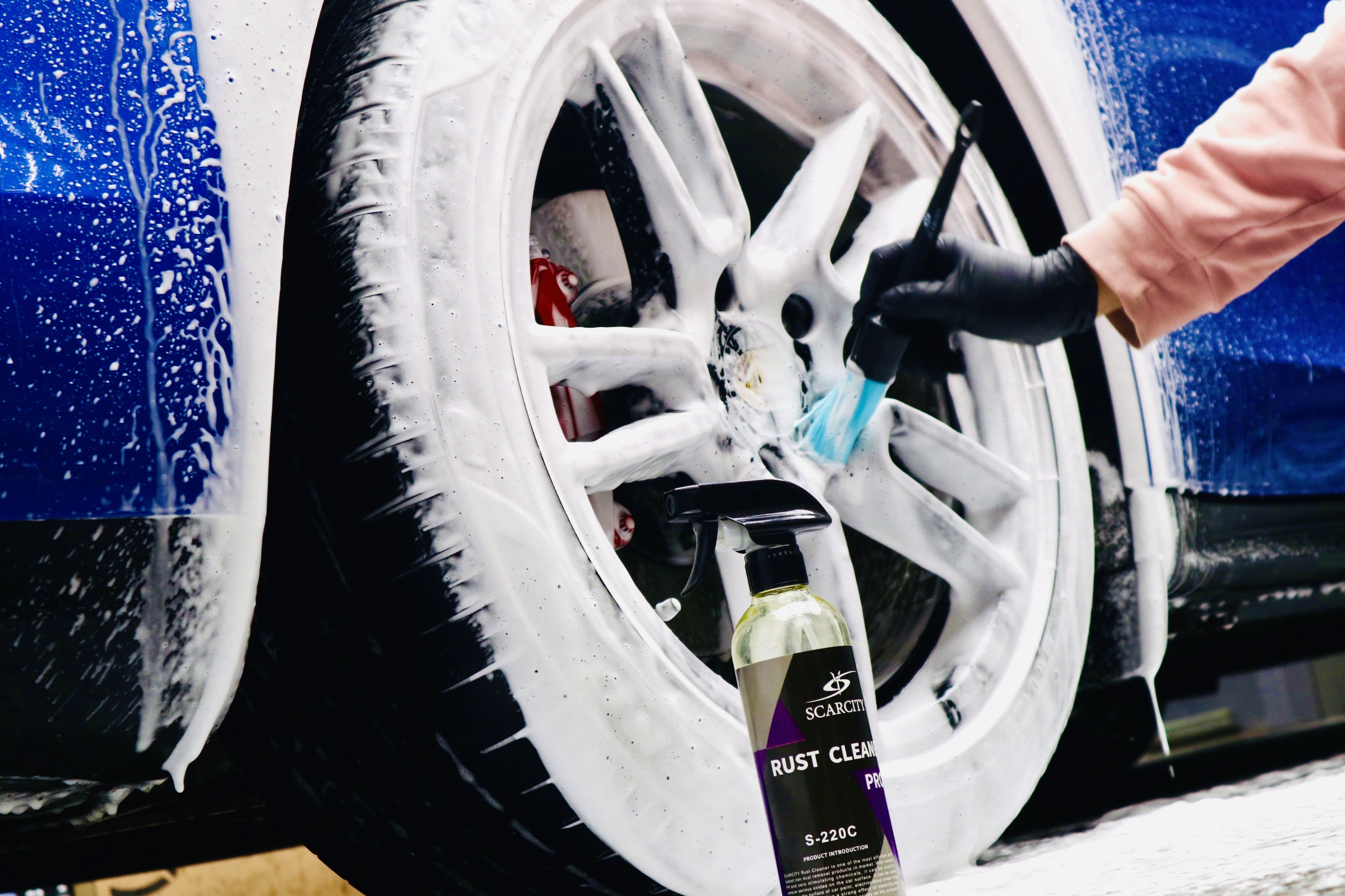 SCARCITY car wheel rim brush cleaning detail brush