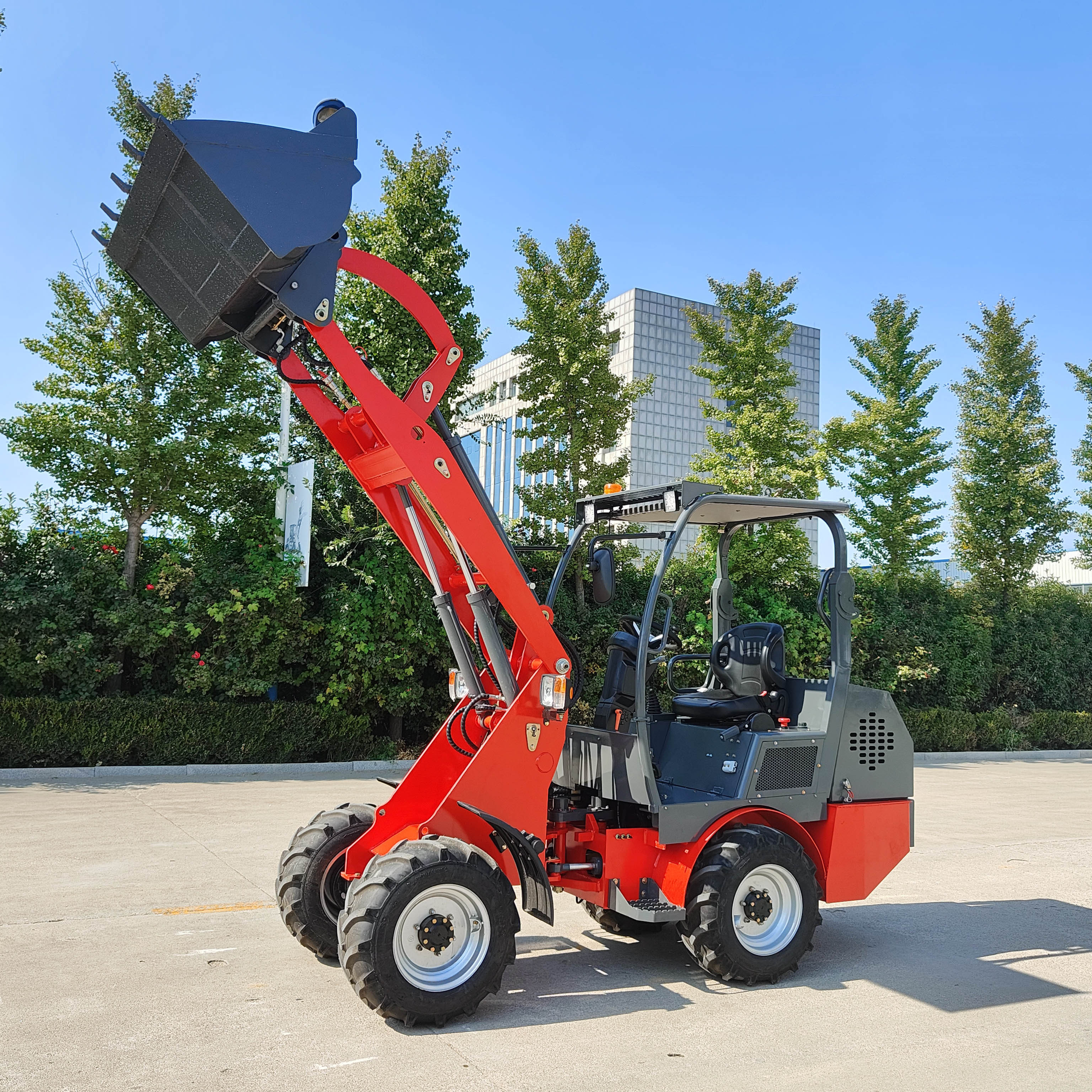 Free Shipping Tractor With Front Loader Mini Wheel Loader 400kg 600kg Electric Loader With Snow Plow For Sale