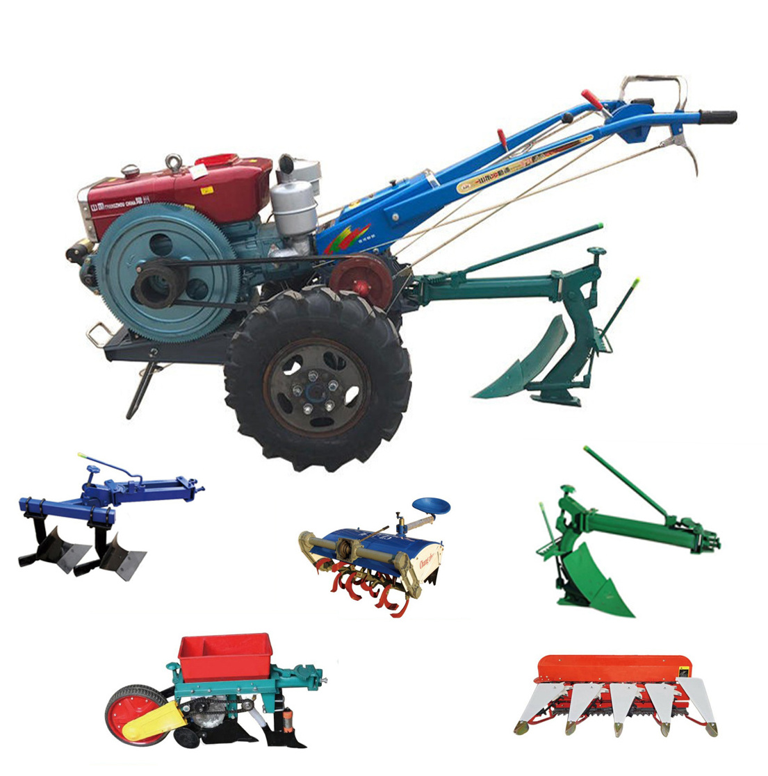 8hp12hp 15hp 18hp 20hp 22hp Farm mini diesel motocultor Power Tiller Two Wheel Mini Walking hand tractor prices for sale product