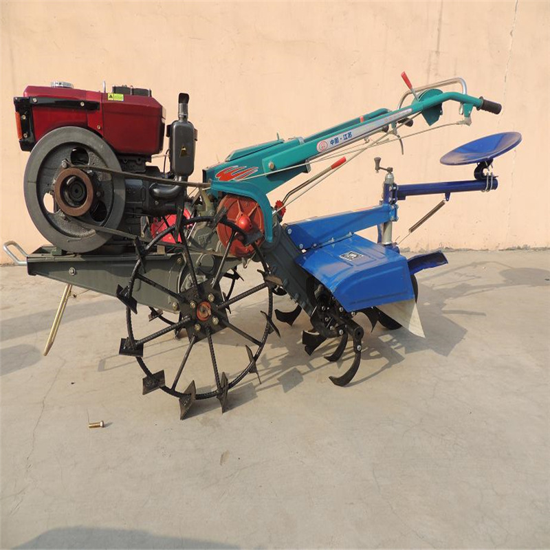 two wheels hand walking behind tractors Farm walk-behind tractor with disc plough plow for farm used