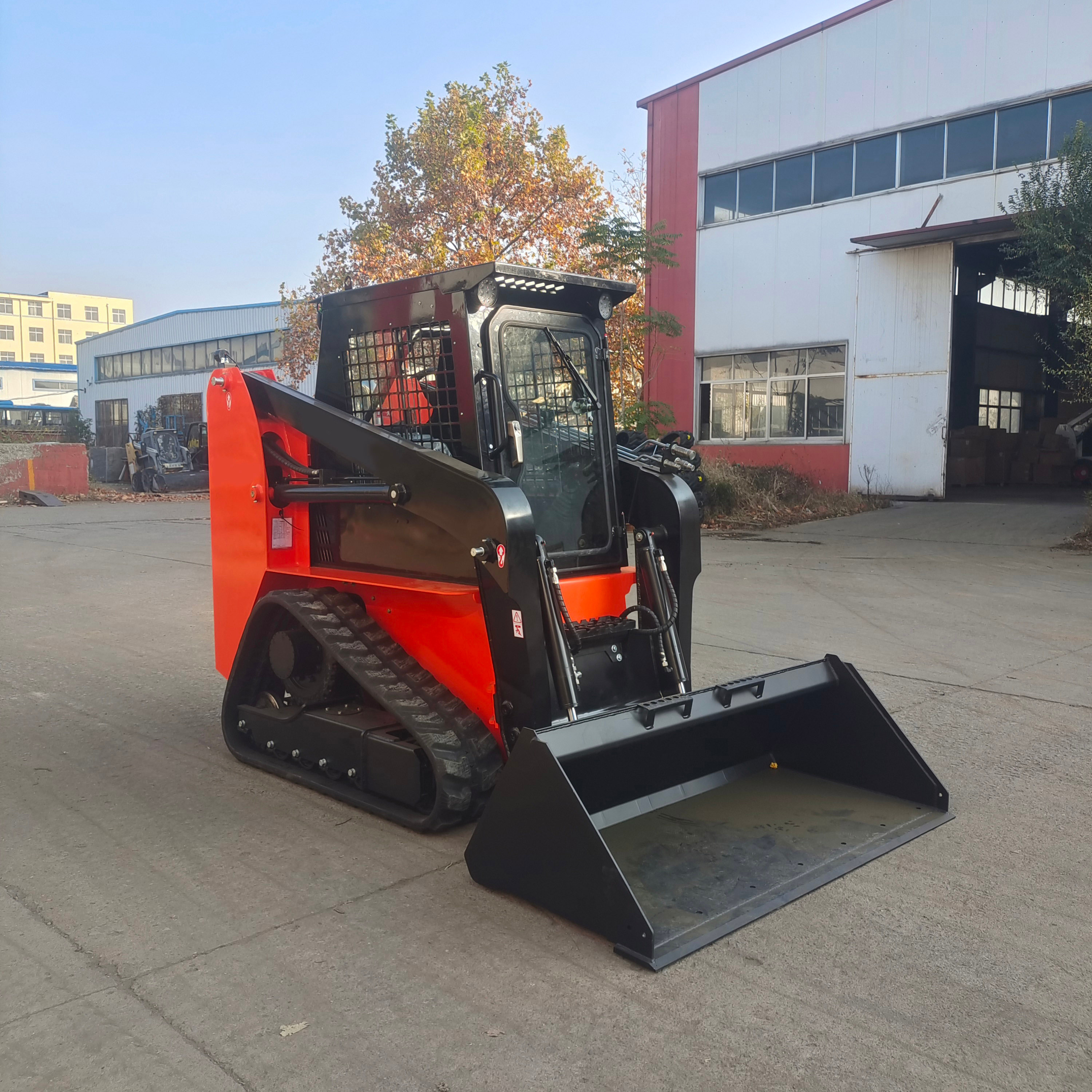 Used Mini Skid Steer Loader Bobcat 1 ton wheel small skid steer mini loader with bucket