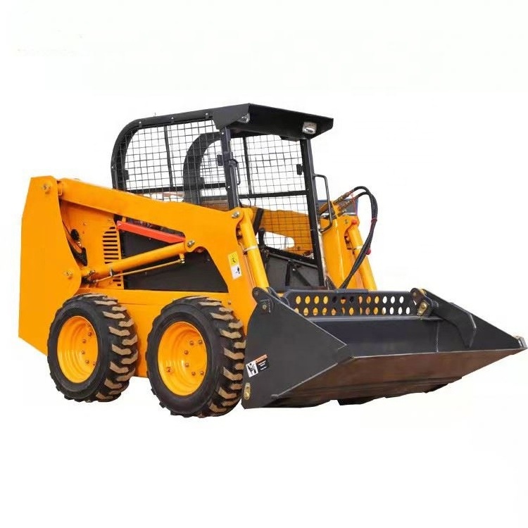 Used Mini Skid Steer Loader Bobcat 1 ton wheel small skid steer mini loader with bucket