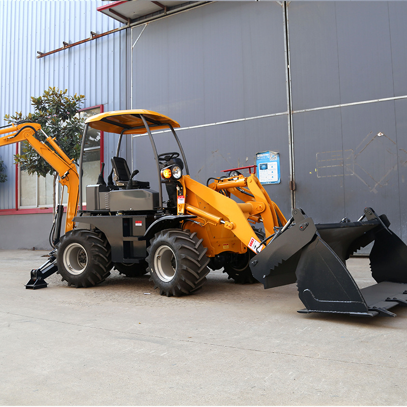 Cheapest Earth-moving Machinery Mini Tractor Towable Backhoe Loader Excavator for sale