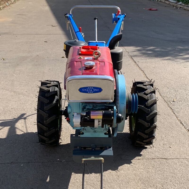 two wheels hand walking behind tractors Farm walk-behind tractor with disc plough plow for farm used