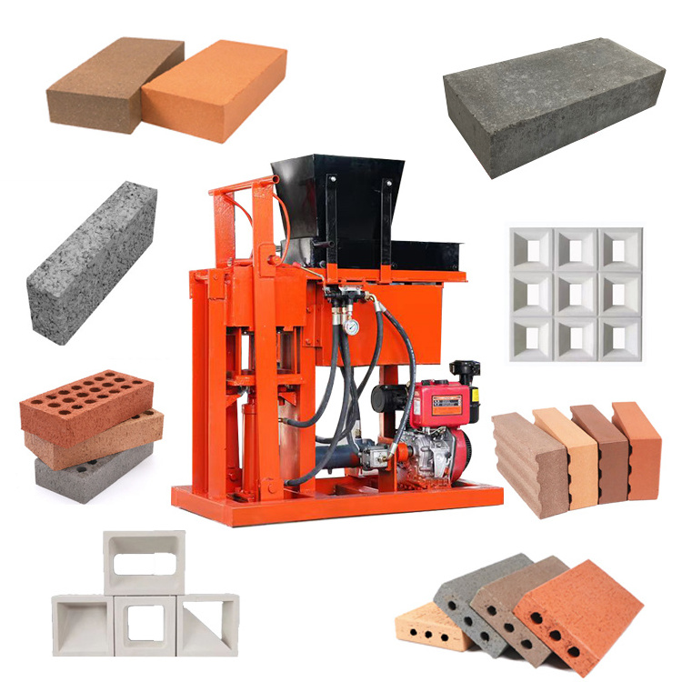 Free Shipping Block Making Machine Semi Automatic Hollow Hallow Concrete Cement Brick Make Machinery In Africa