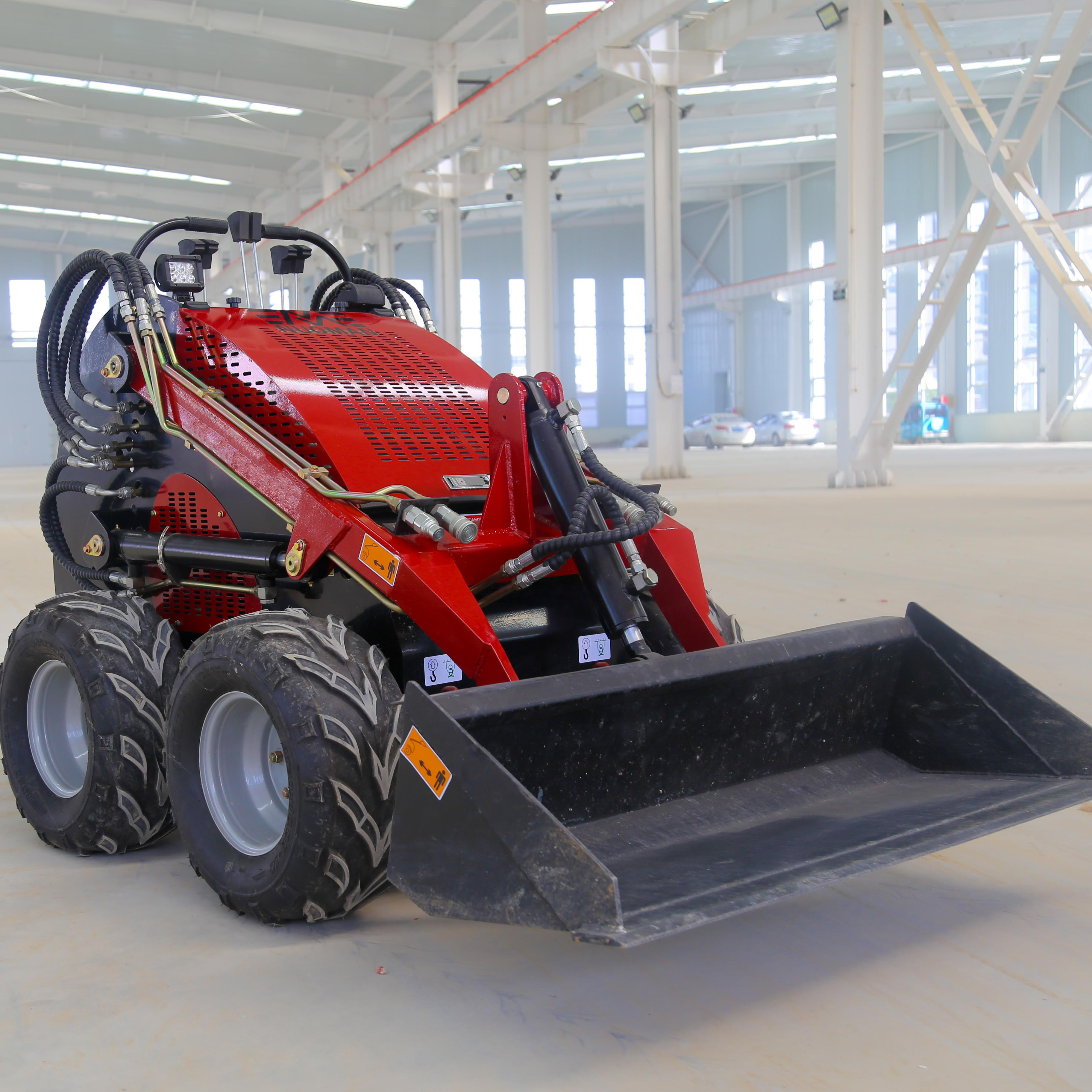 Cheapest EPA EURO5 skid steer bucket Mini Loader stand on skid steer over the tire tracks