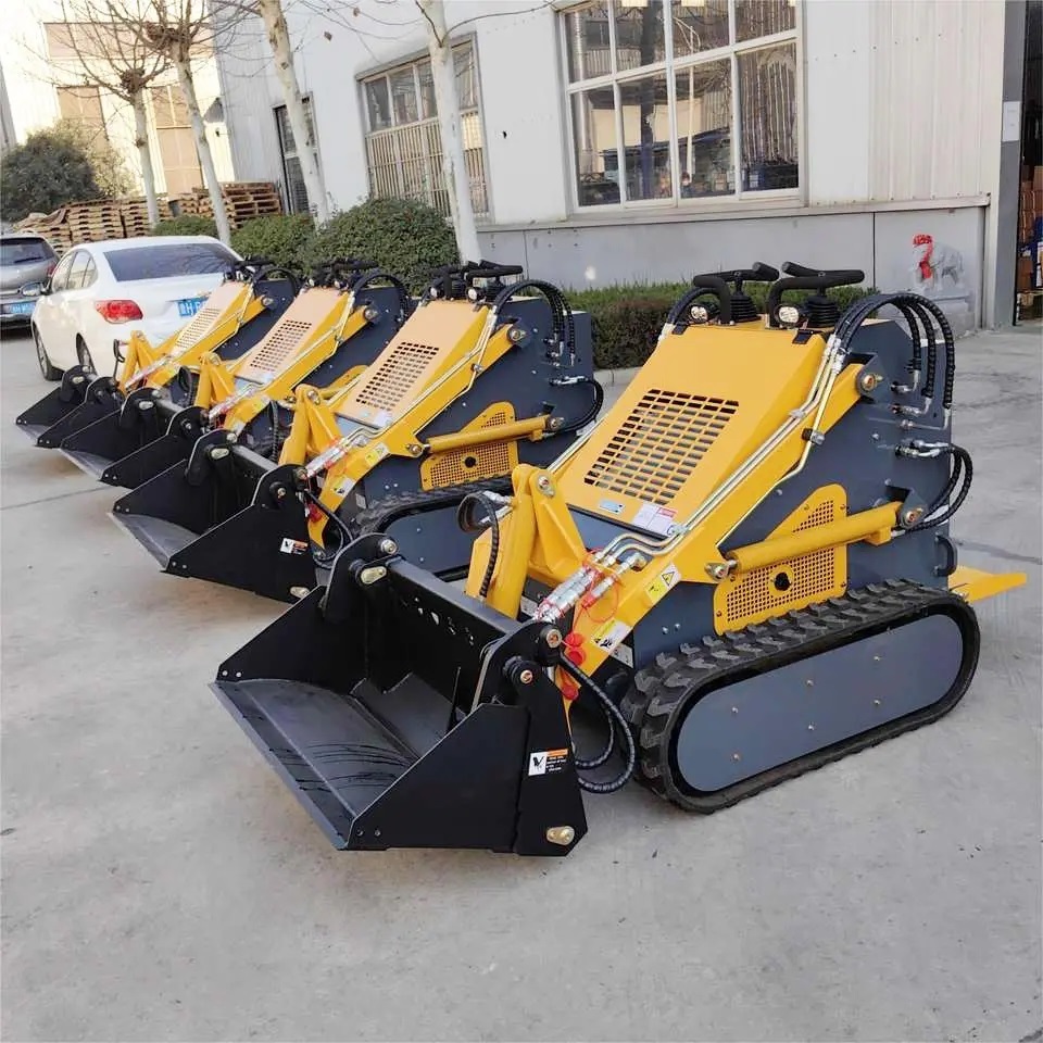 Free Shipping Mini EPA CE Electric skid steer loader with attachments skid steer post driver for sale