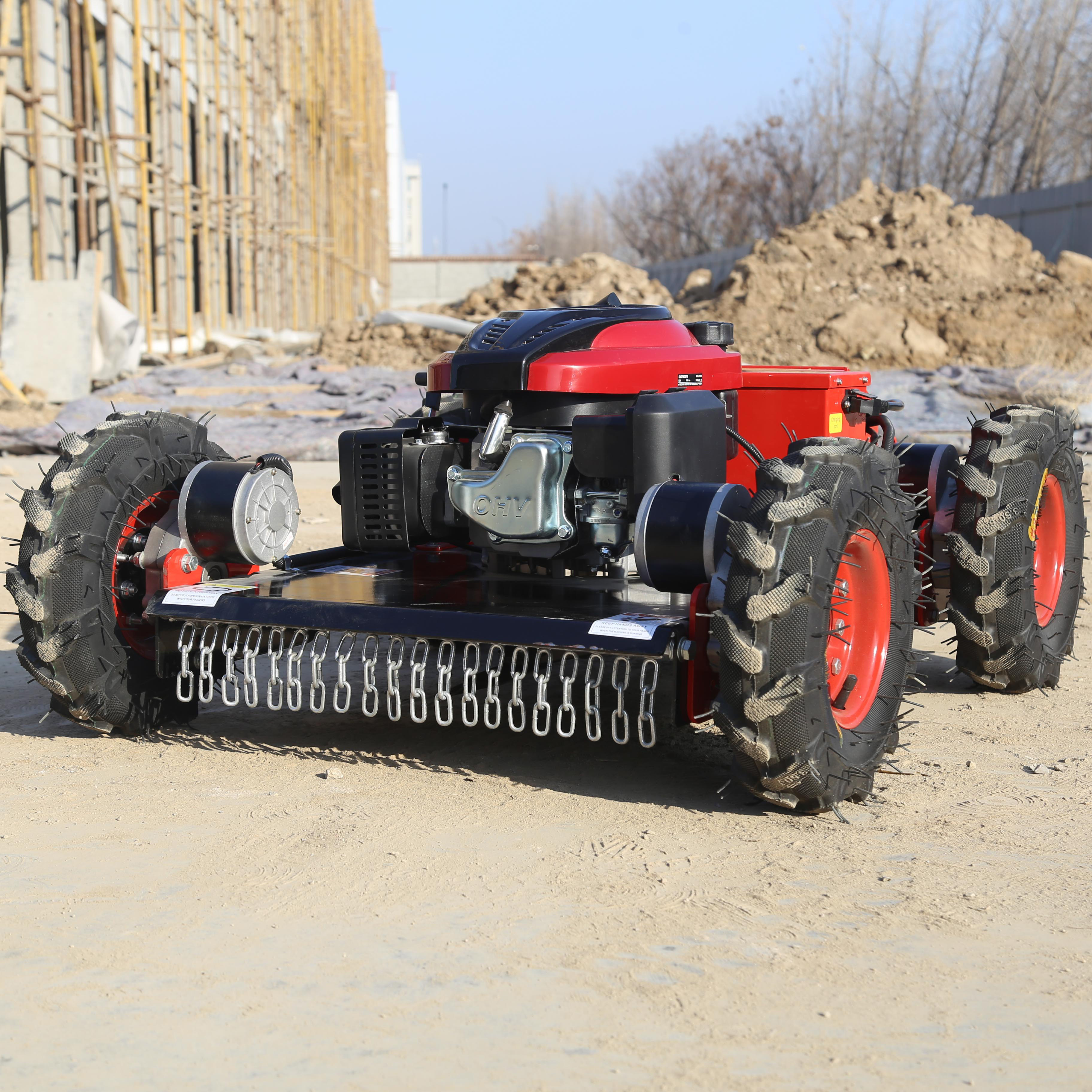 Free Shipping All Terrain Rubber Track High Speed Diesel Kubota Engine 360 Degree Rotary Lawn Mower