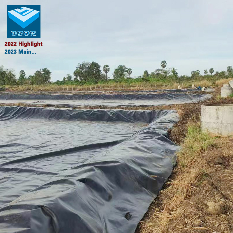 1.5 mm 2 mm high quality HDPE geomembrane inground pond liners for the anti seepage lining projects