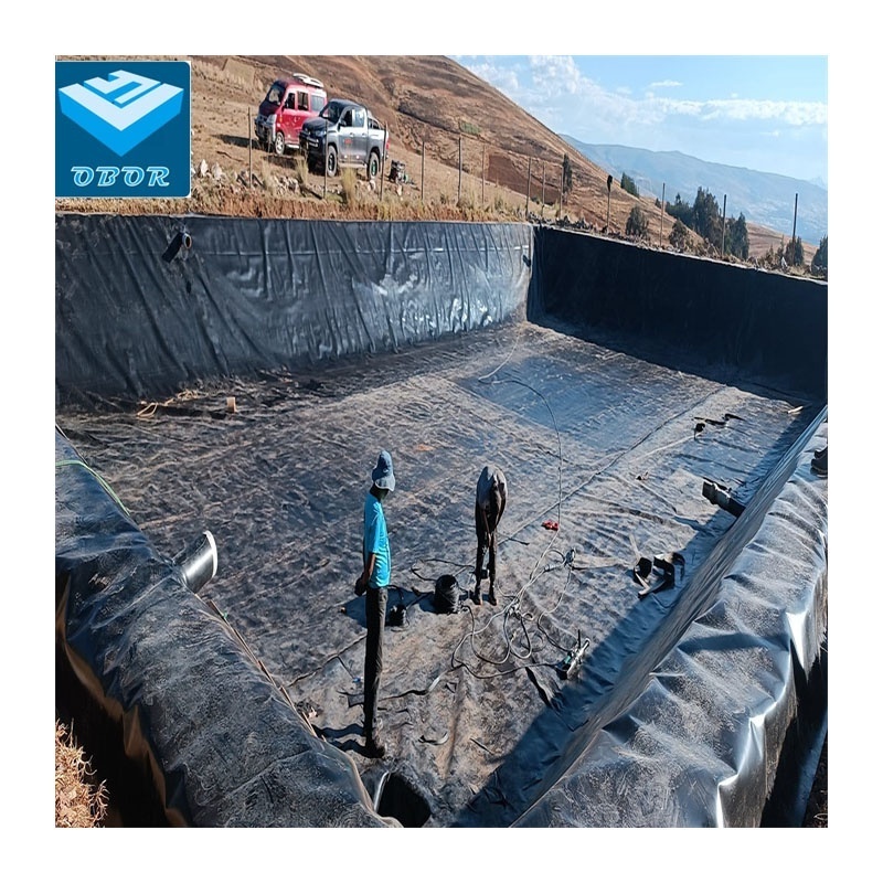 Factory price OBOR HDPE Geomembrane  0.5mm 0.75mm 1mm Waterproof Geomembranas dam pond liner