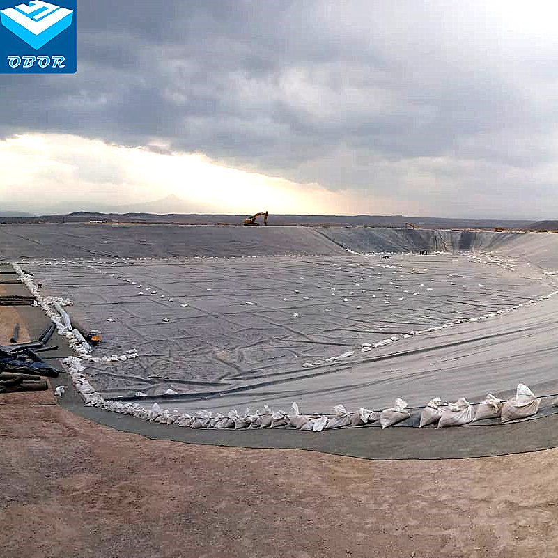 Factory price OBOR HDPE Geomembrane  0.5mm 0.75mm 1mm Waterproof Geomembranas dam pond liner