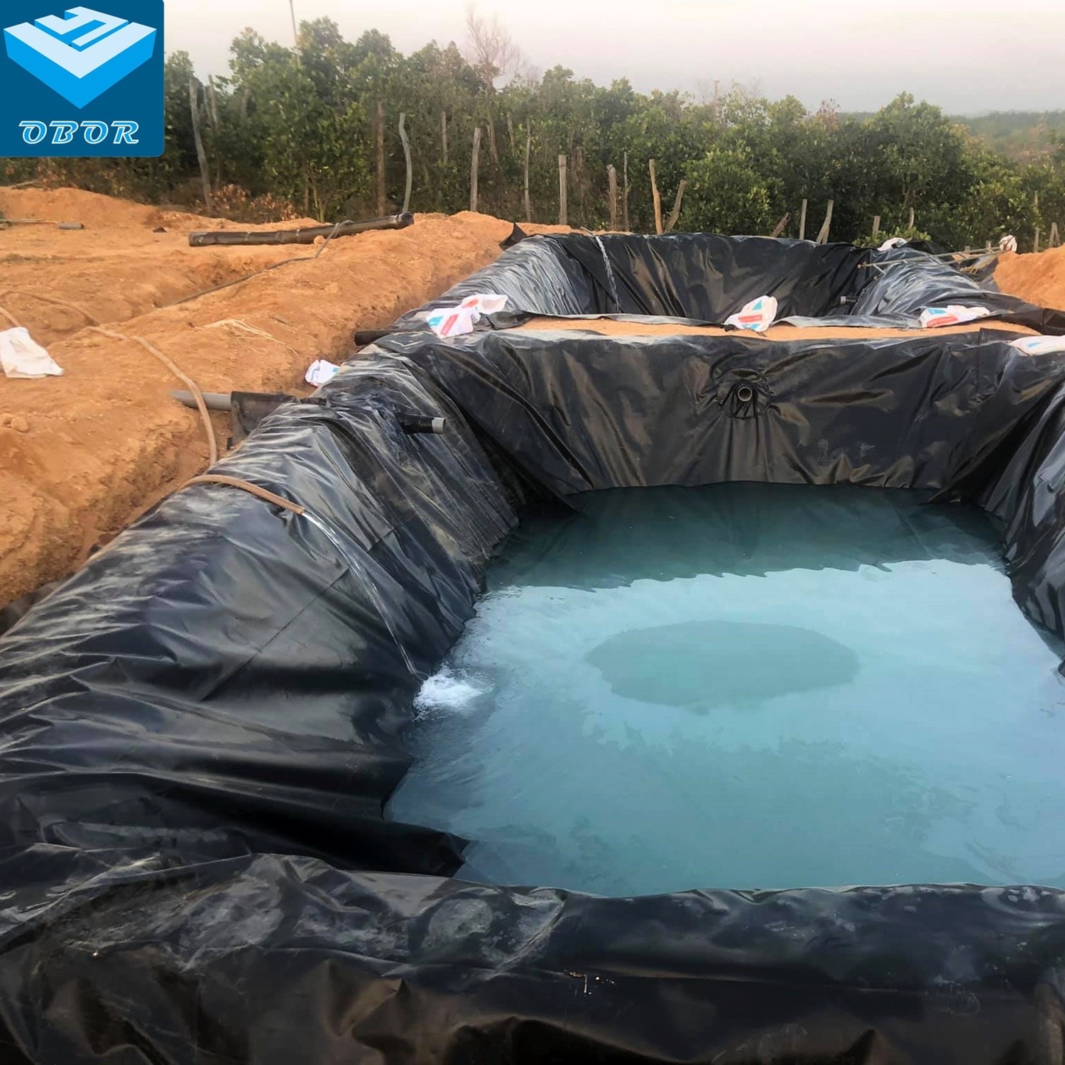 epdm Pond liner 45mil 60mil 30mil geomembrane waterproof membrane  EPDM rubber sheet