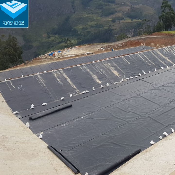 Factory price OBOR HDPE Geomembrane  0.5mm 0.75mm 1mm Waterproof Geomembranas dam pond liner