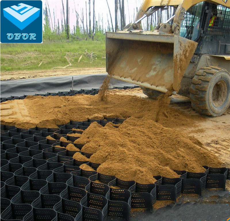 HDPE plastic geocell gravel ground grid