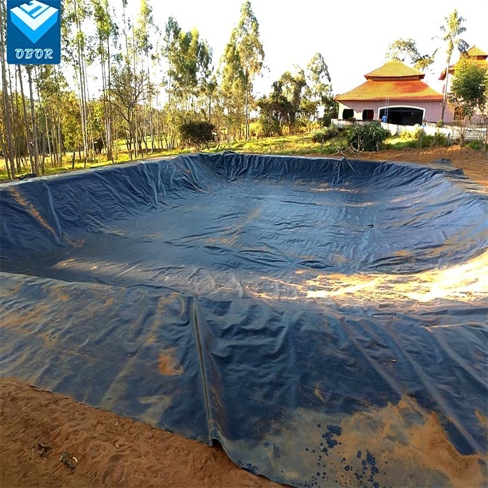 OBOR Blue Geomembrane Fish Pond Liner 0.2mm 0.3mm HDPE Geomembranas Price