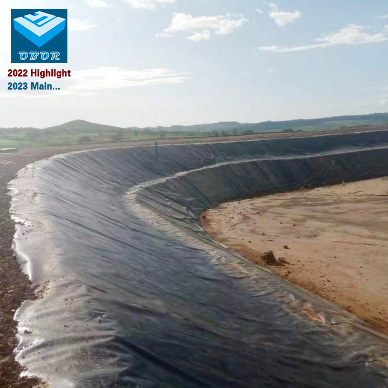 1.5 mm 2 mm high quality HDPE geomembrane inground pond liners for the anti seepage lining projects