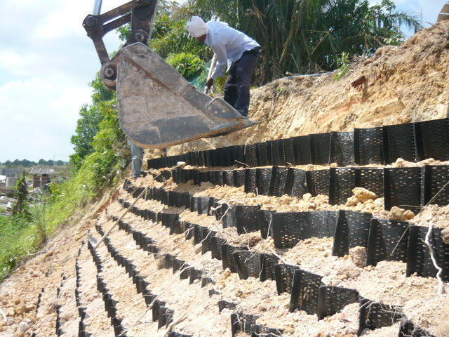 Soil Stabilization geocell  Erosion Control HDPE Geo cell Geocell Gravel Stabilizer Retaining Wall